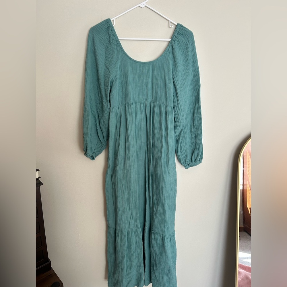 Universal Thread Aqua Long Sleeve Sundress